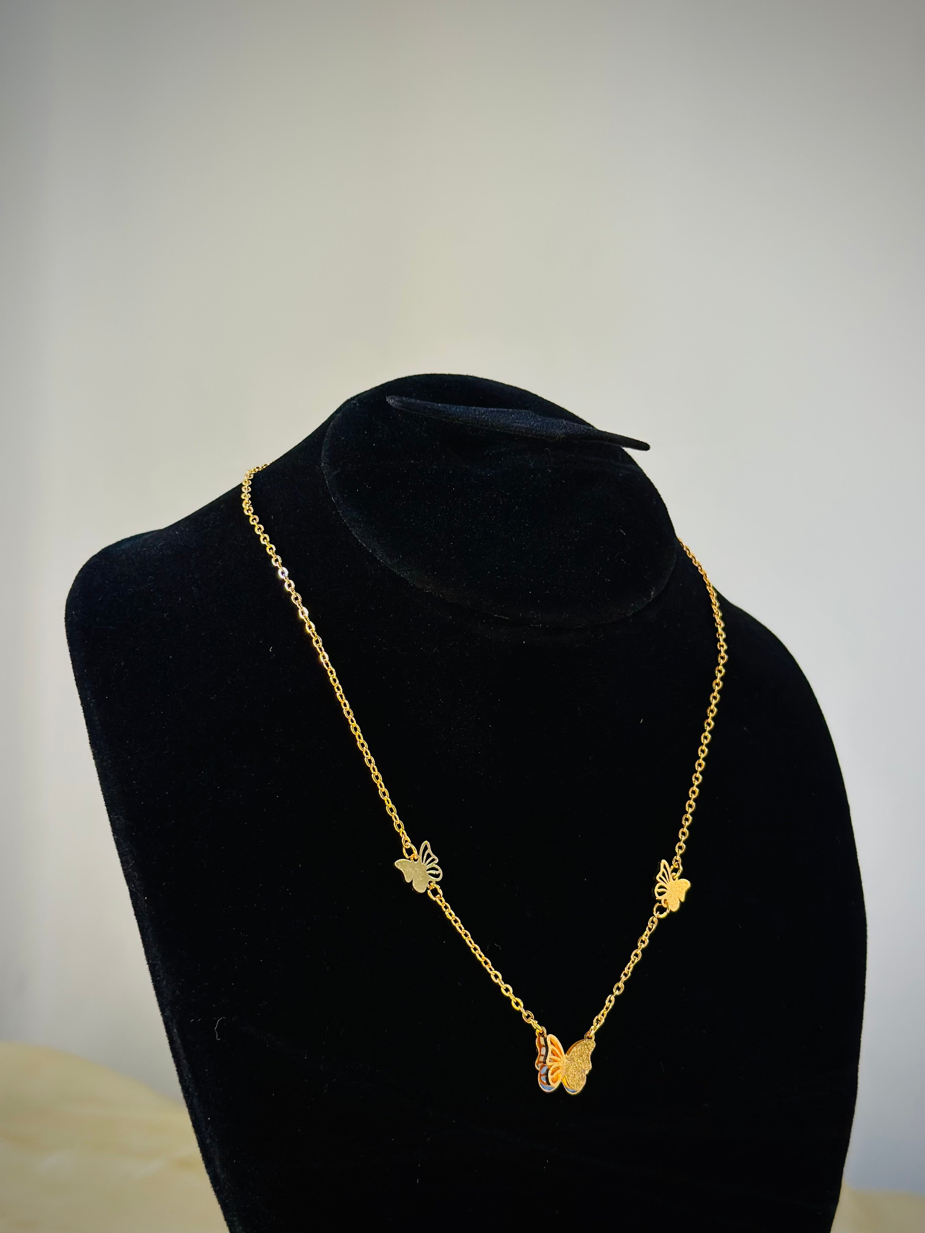 Stainless steel pendant and stud