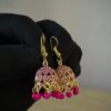 pink samll jhumki earring