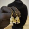 white small jhumki earring