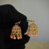 peach small jhumki earring