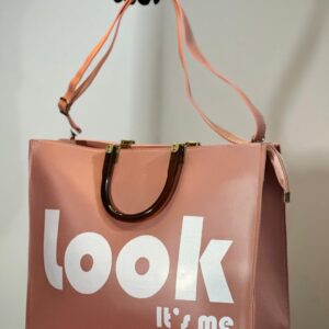 large pink tote bag