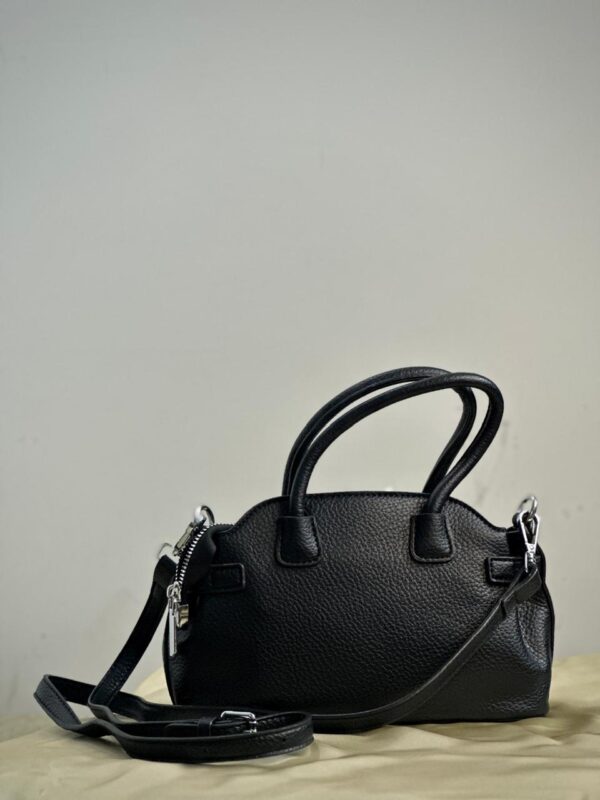 premium black leather bag