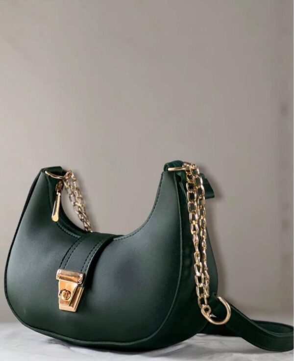 green chain handbag