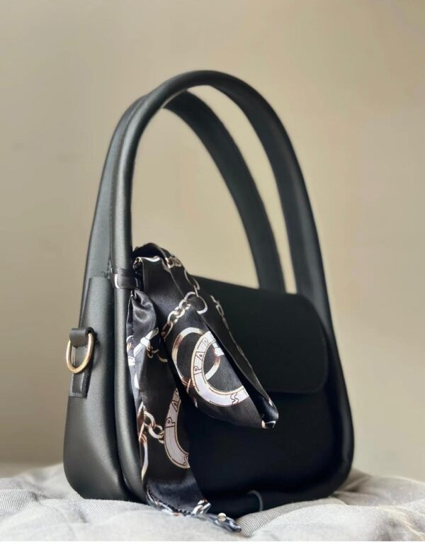 black bag with long chain