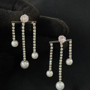 silver long earring