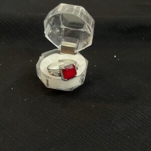 Stainless steel red ring