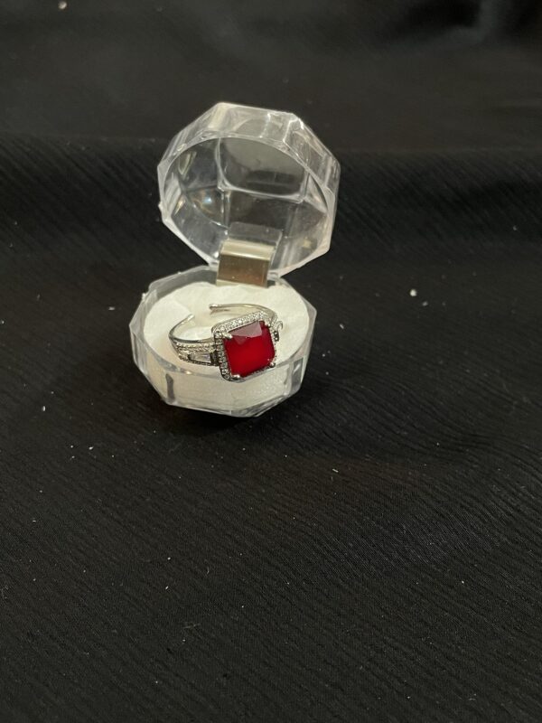 Stainless steel red ring