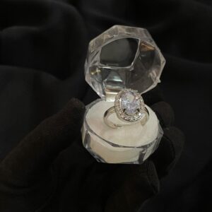 silver gemstone ring