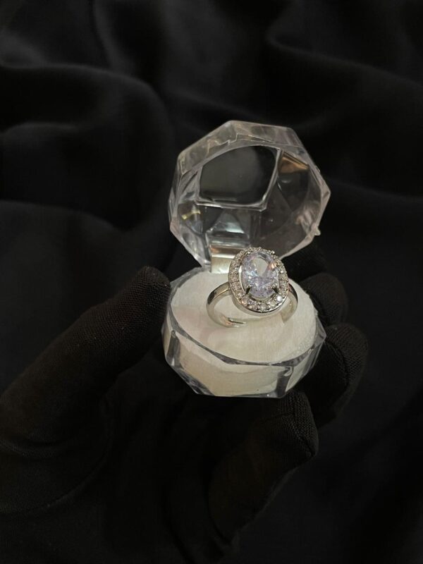 silver gemstone ring